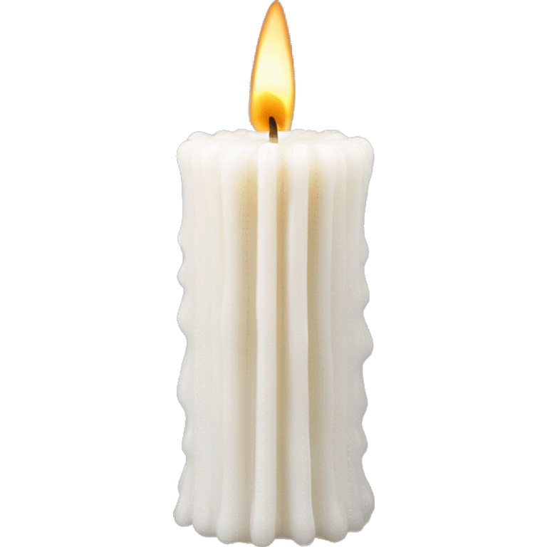 ribbed candle wax white emoji