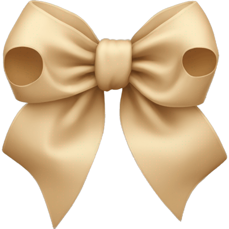 beige bow emoji