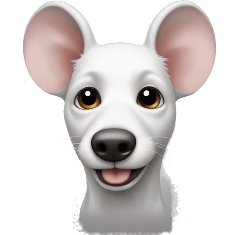 Black and white rat dog big ears emoji