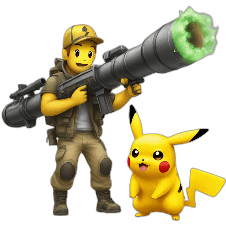 pikachu with bazooka emoji