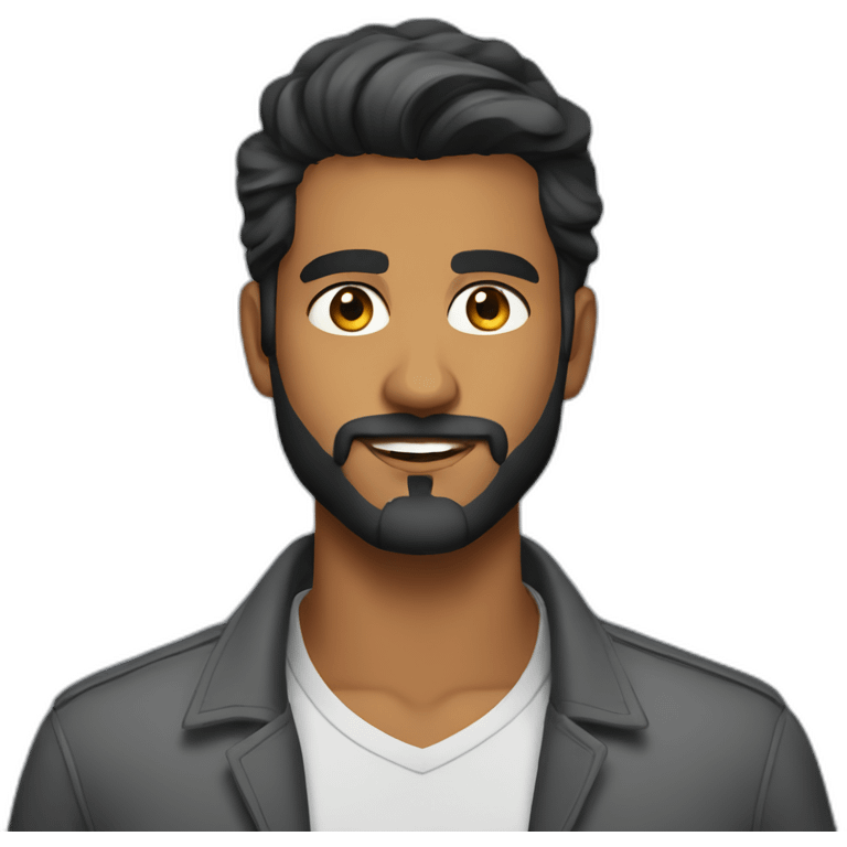 sri lankan 25 year old handsome and stylish guy with a beard emoji