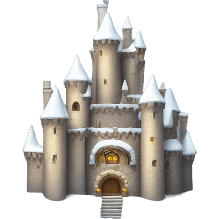 Christmas Snow covered castle  emoji