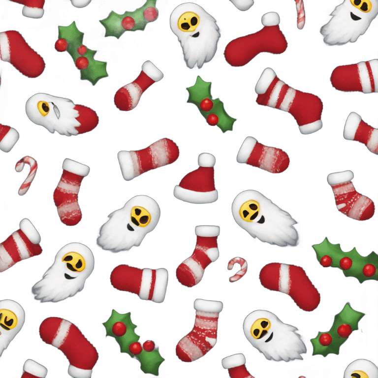 christmas gothic sock emoji