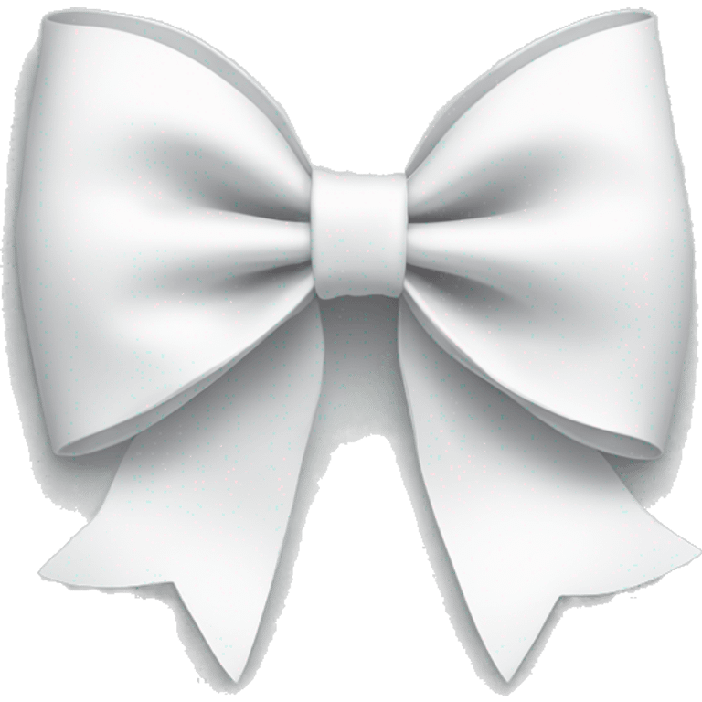 White bow on white bow emoji