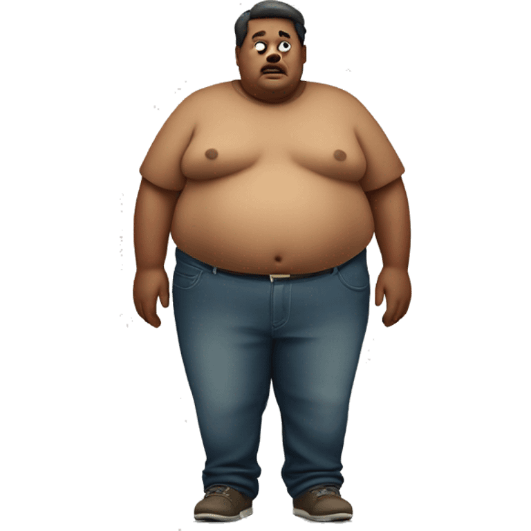 morbidly obese man emoji