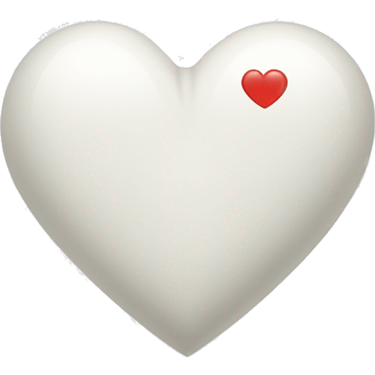 Corazón blanco con una L dentro emoji