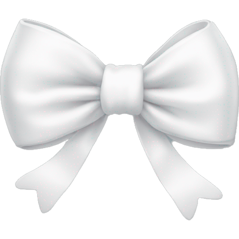 Cute white bow emoji