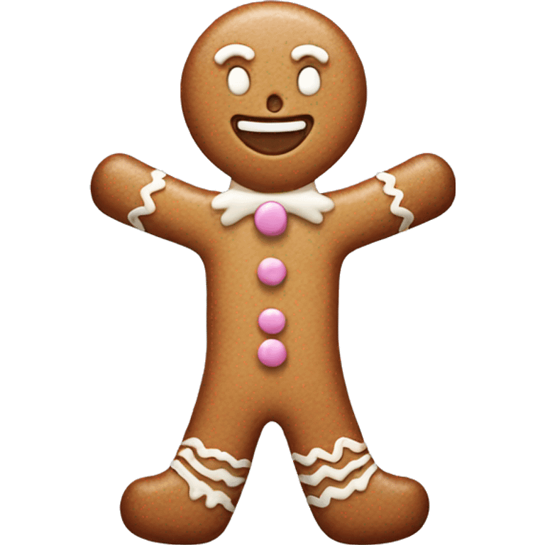 Pastel gingerbread man emoji