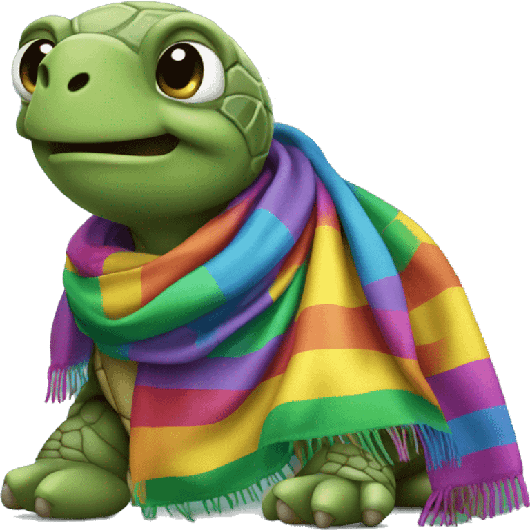 Gay turtle with a scarf emoji