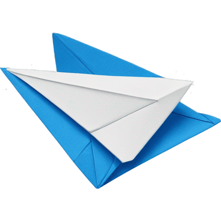 blue origami paperplane emoji