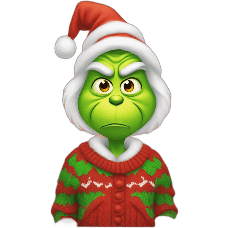 grinch in an ugly sweater emoji