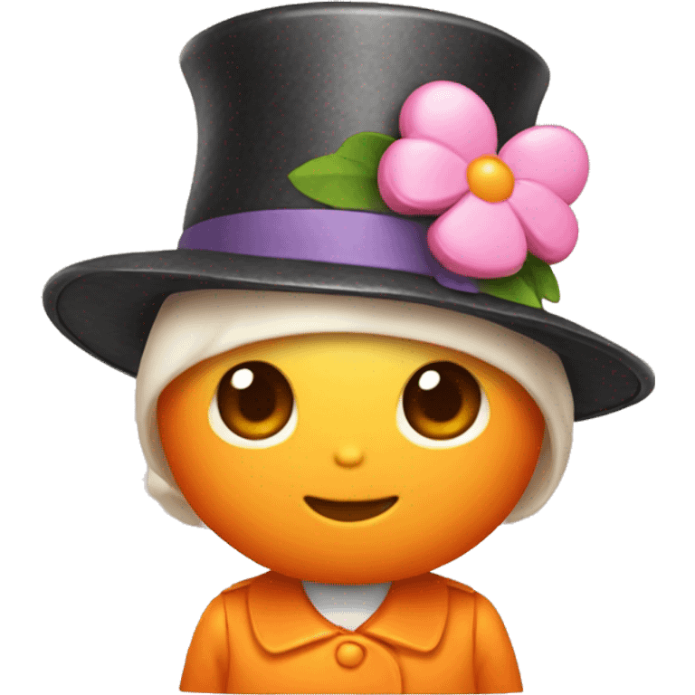 hello kitty emoji orange with hat emoji