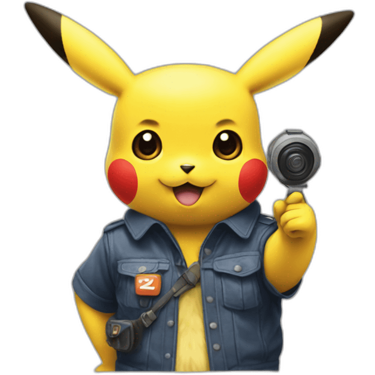 pikachu controleur à la sncf emoji