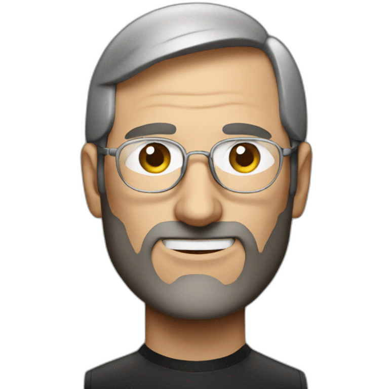 steve jobs with glass emoji