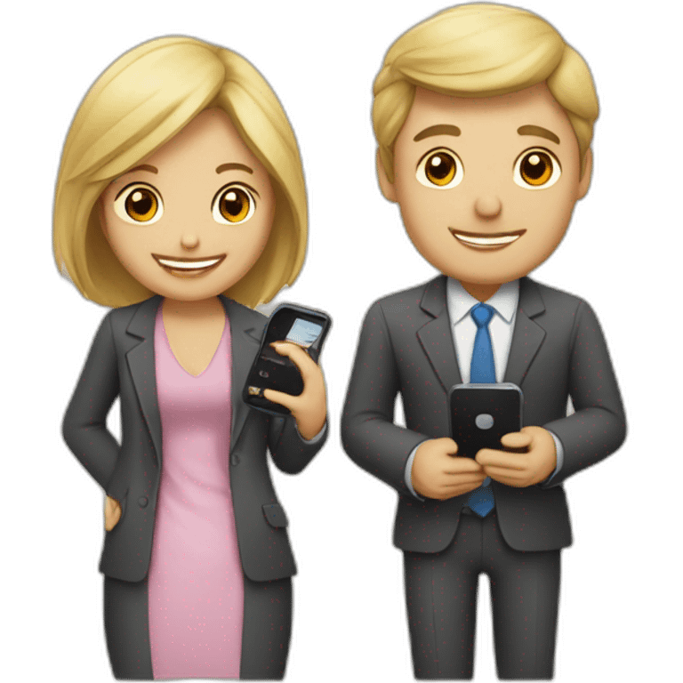 lderly couple playing on the phone emoji