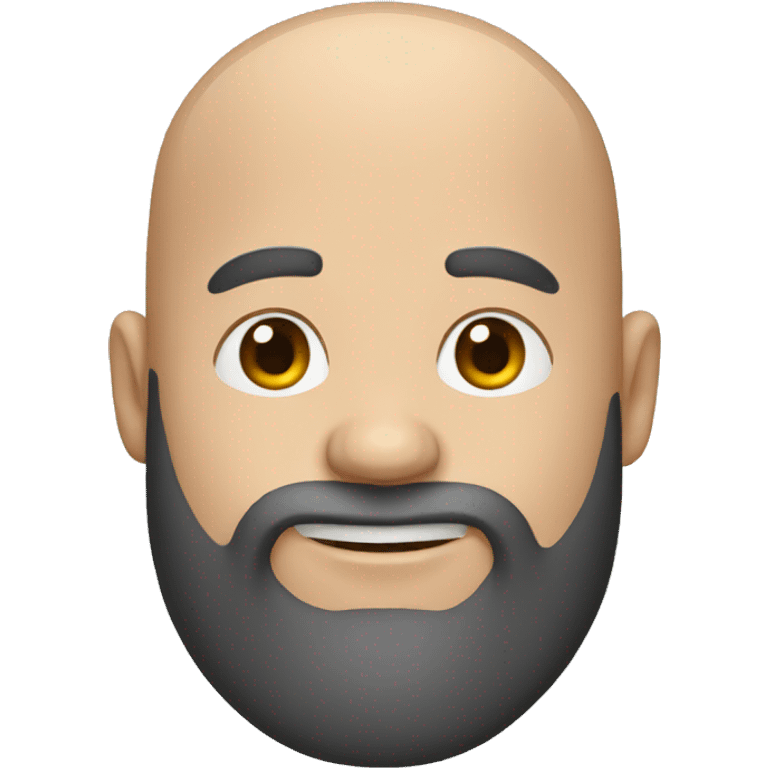 bald man with beard and raising hand emoji