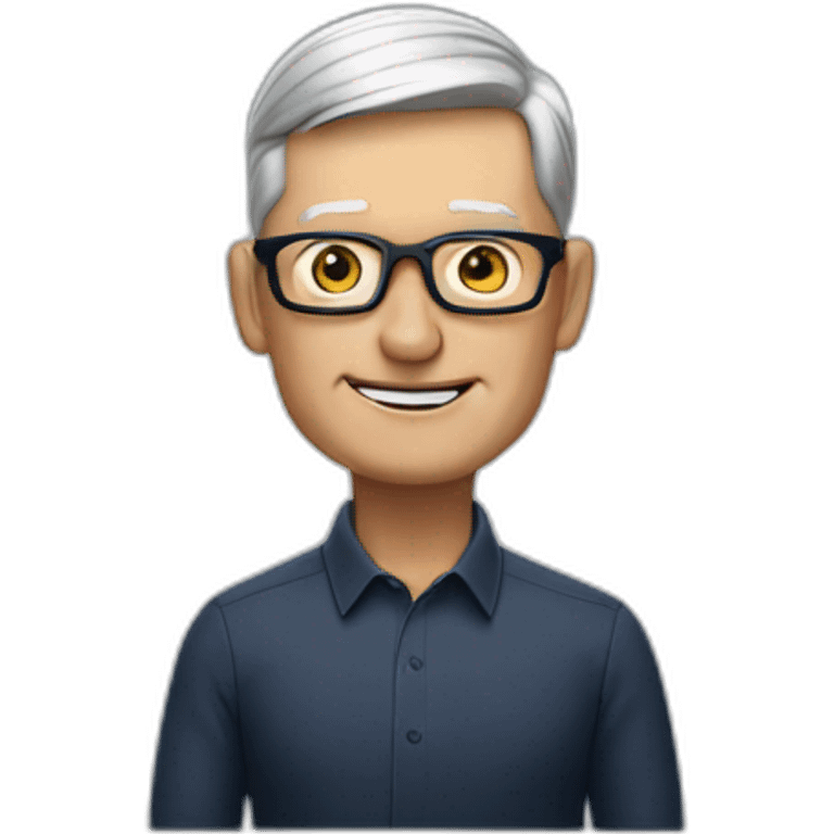 Tim Cook making presentation emoji