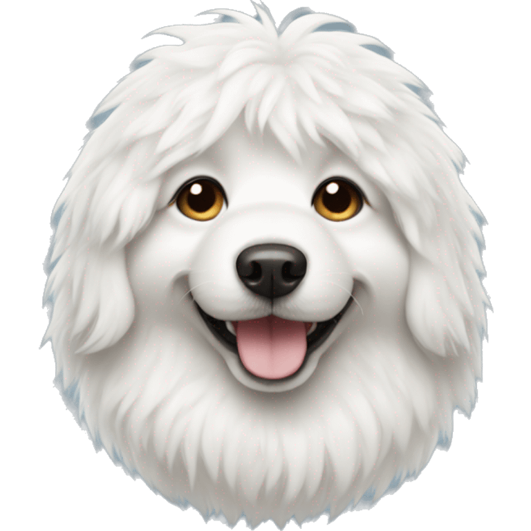 fluffy white dog emoji