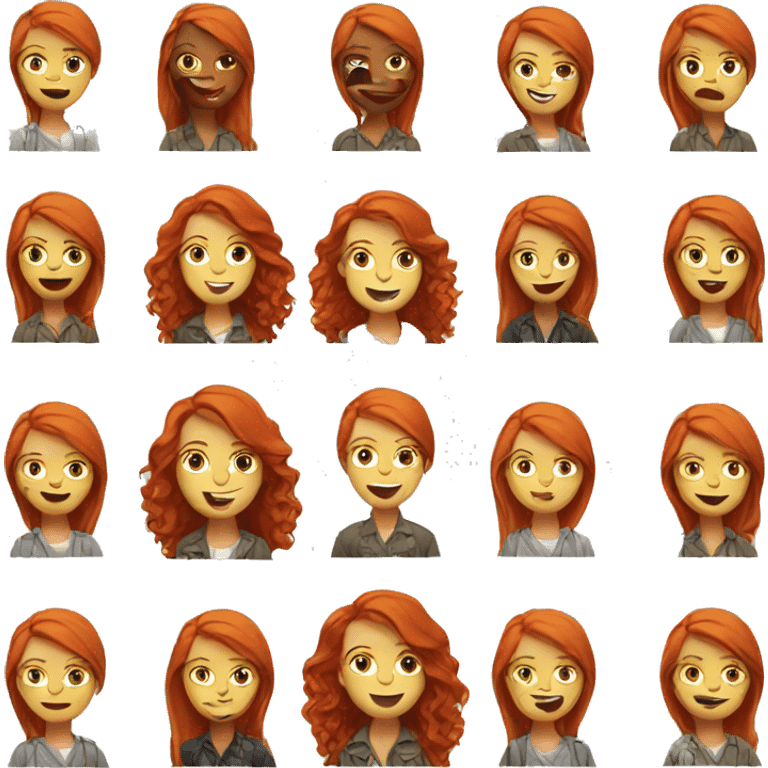 Redhead women travel photographer emoji