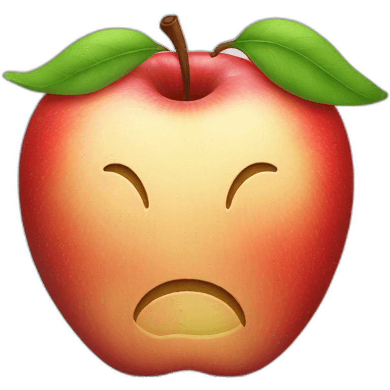 apple logo with design emoji