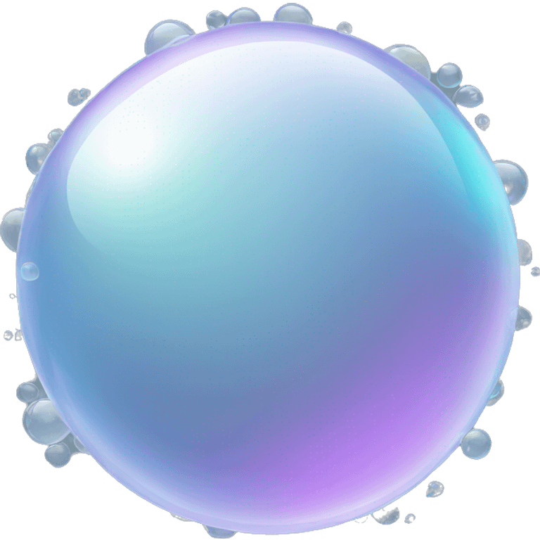 Clear transparent bubbles emoji