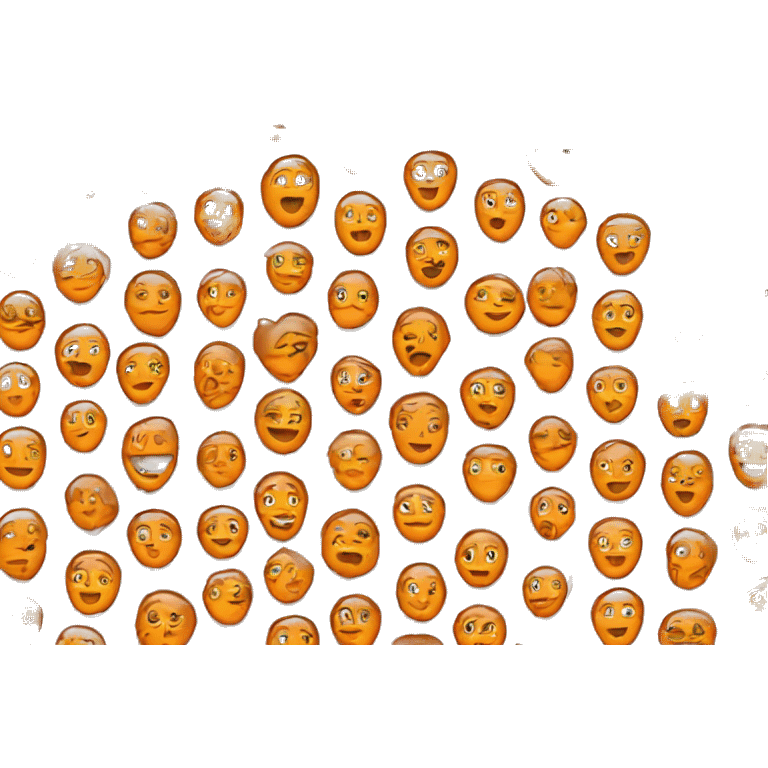 face with orange hearts around it emoji