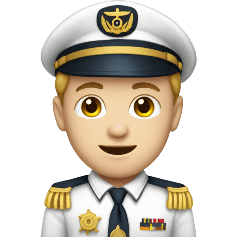 White boy dressed as a yacht captain  emoji