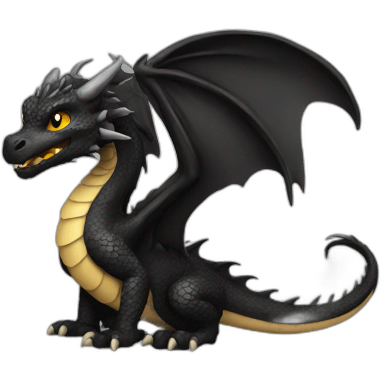 dragon black  emoji