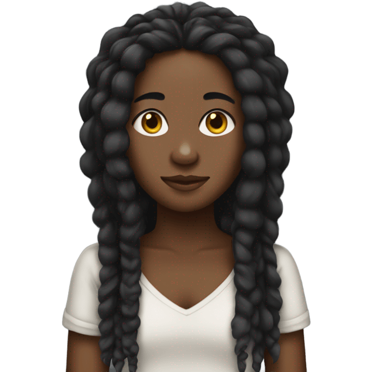 Black girl with dreadlocks  emoji