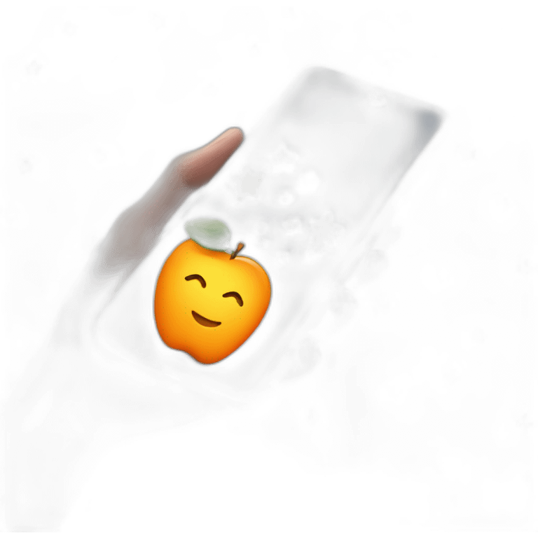 Orange heart with yellow stars in Apple emoji style  emoji