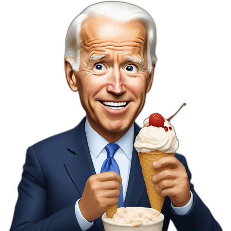 Joe Biden eating ice cream  emoji