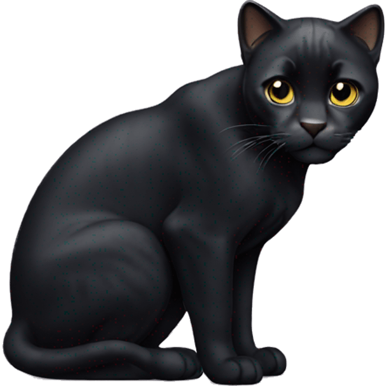 cat black panther emoji