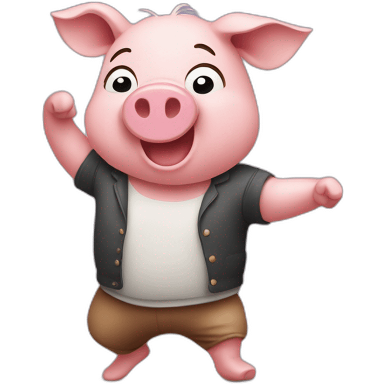 Cerdito bailando emoji