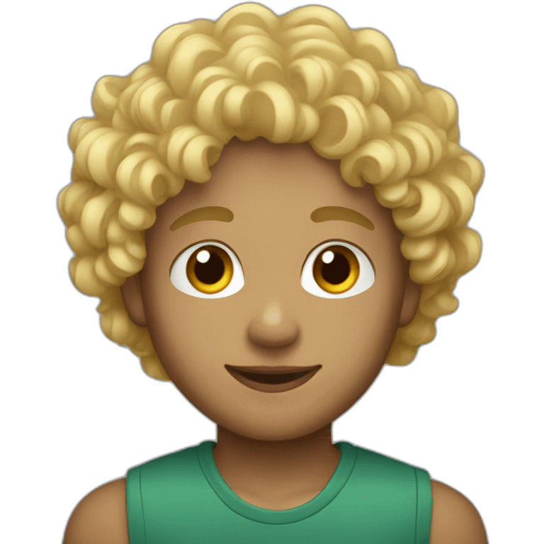 blonde curly mixed boy emoji