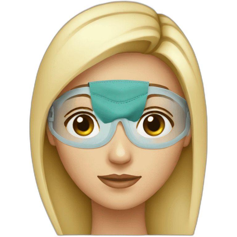 lasik eye surgery mask girl emoji