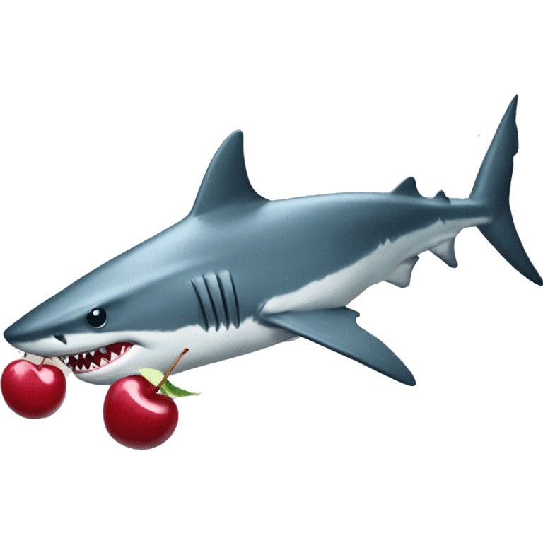 Shark with Cherry emoji