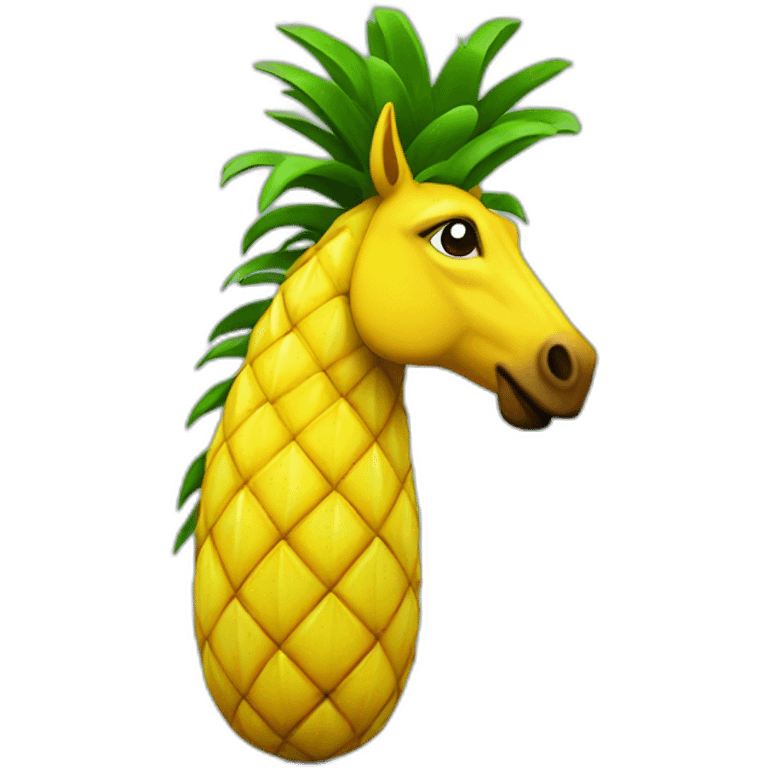 Cheval sur un ananas emoji