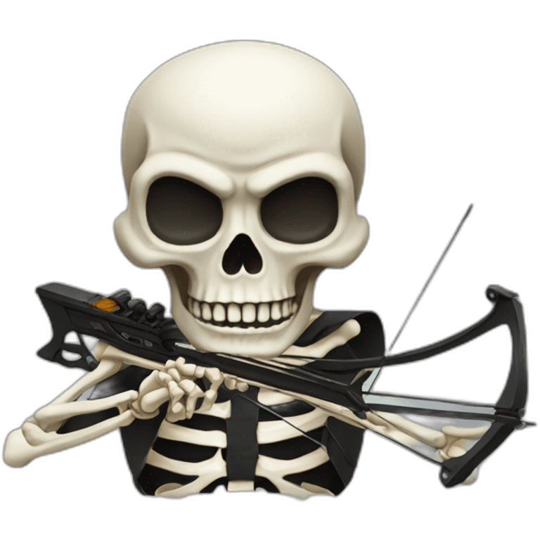 Crossbow wielding skeleton emoji