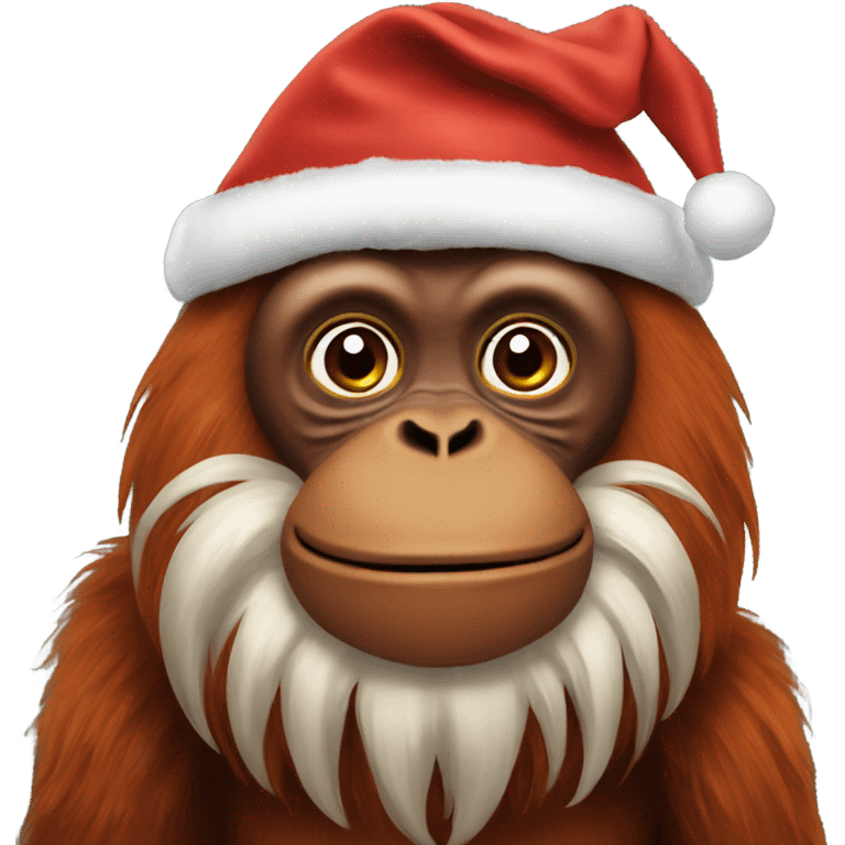 Christmas orangutan emoji