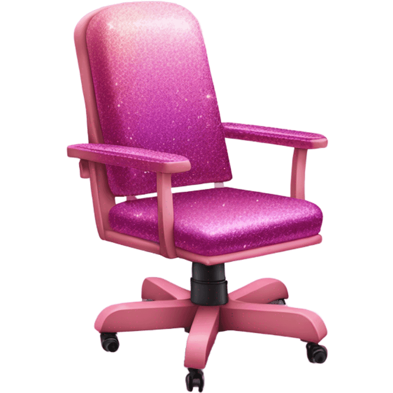 Pink ombre electric-chair with glitter and zaps emoji