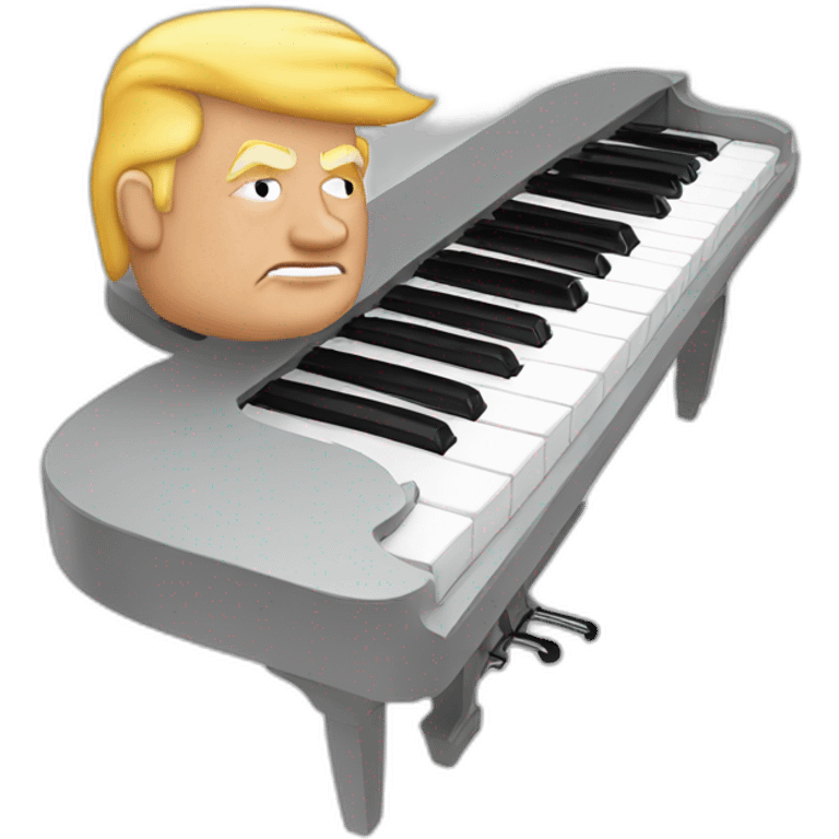 Trump as a piano emoji