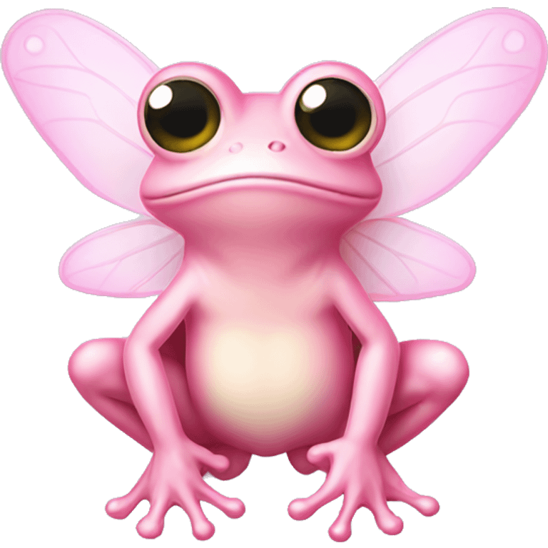 Light pink Fairy frog with wings emoji