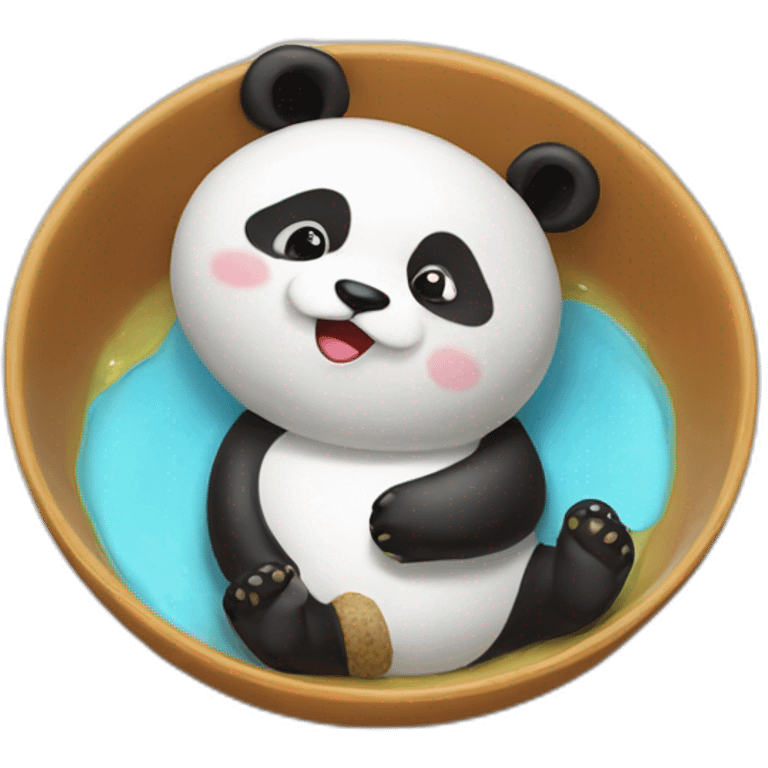 panda meditation pudding emoji