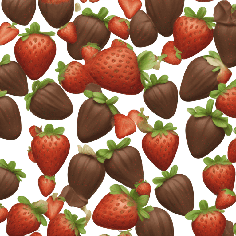 Chocolate strawberry  emoji