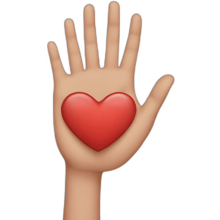 Boy hand heart  emoji