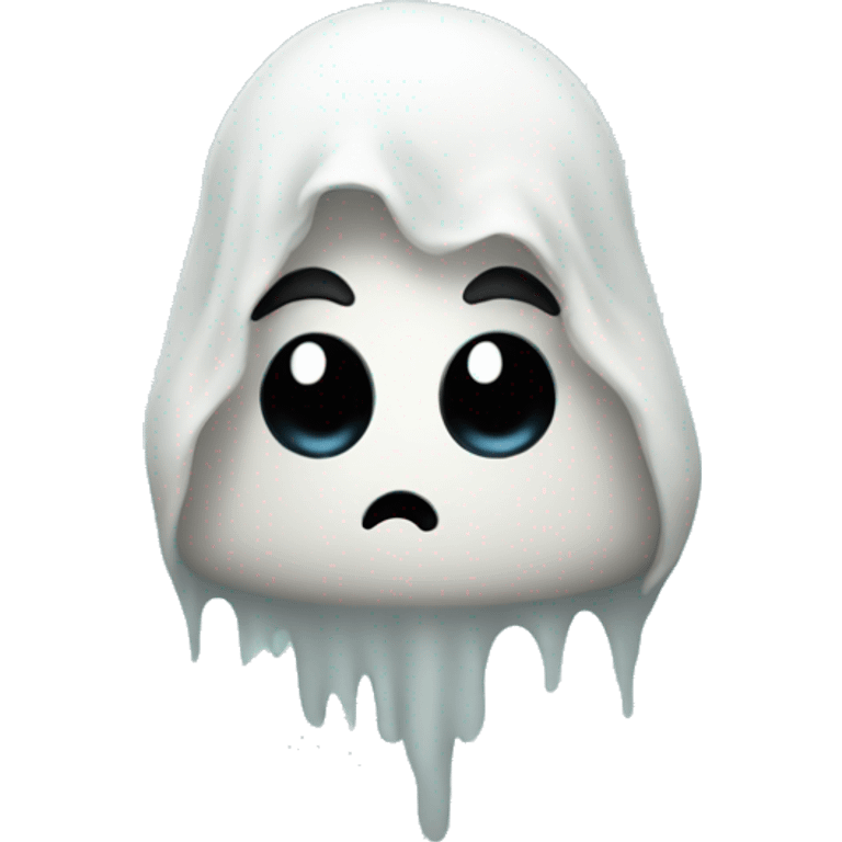 Sad ghost with tattoos  emoji