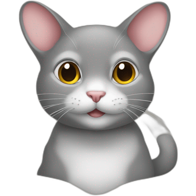 Souris sur chat emoji