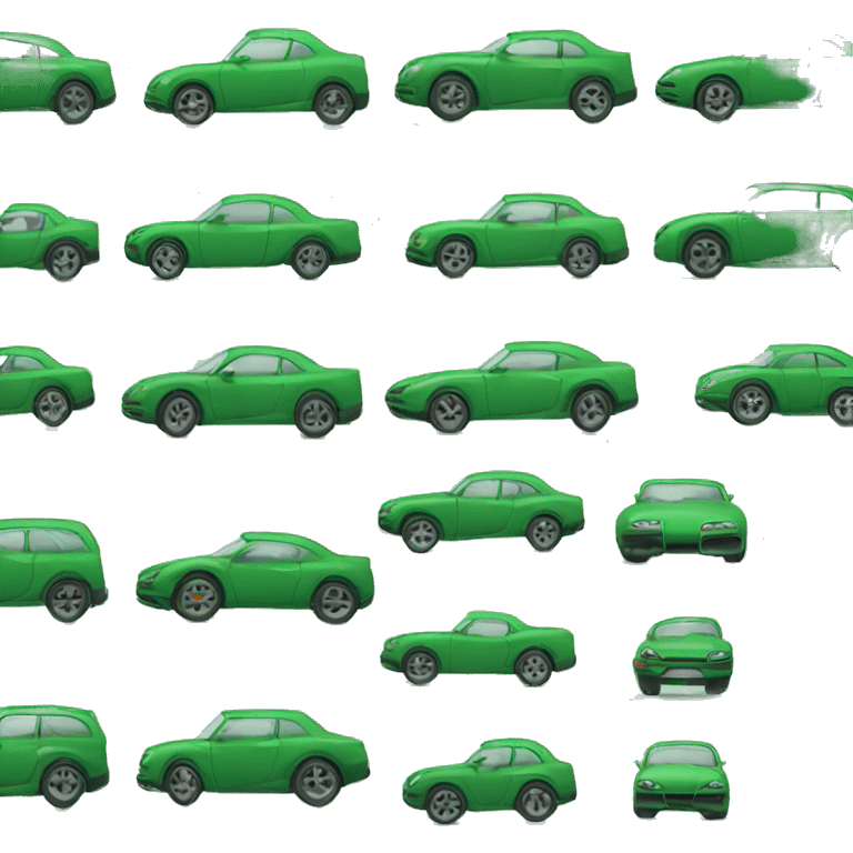 Matte green car emoji