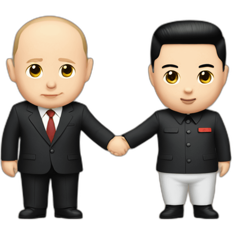 putin and kim jong-un holding hands emoji