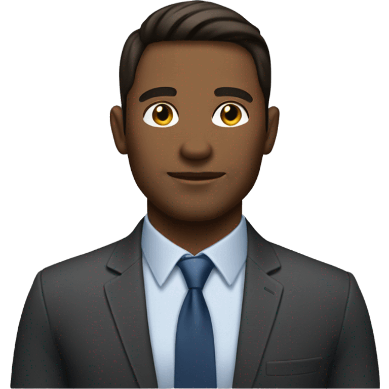 handsome man in finance brunette with 5 o clock shadow emoji